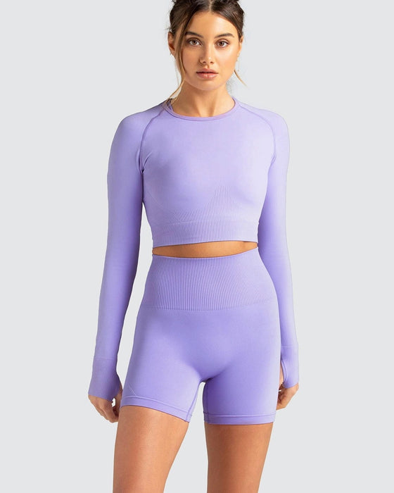 DJP Lila Lavender Short Gym Suit