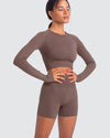 DJP Brown Cake Short Gym Suit