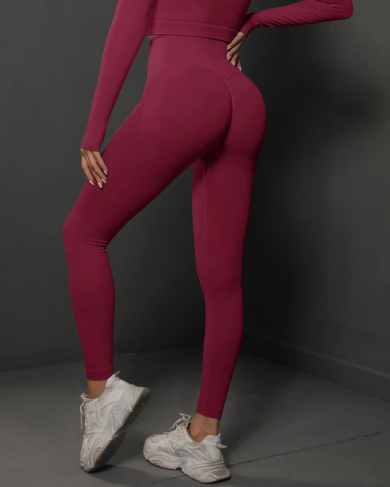 DJP Red Bordeaux Long Gym Suit