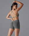 DJP Luxurious Grey Essence Short Gym Suit