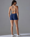 DJP Luxurious Blue Aura Short Gym Suit