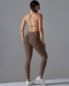 DJP Luxurious Brown Hazel Long Gym Suit