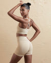 DJP Beige Cinnamon Short Gym Suit