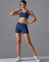 DJP Luxurious Blue Aura Short Gym Suit