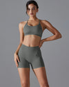 DJP Luxurious Grey Essence Short Gym Suit