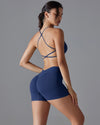 DJP Luxurious Blue Aura Short Gym Suit